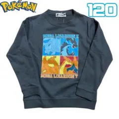 新品　ポケモン メガリザードンX Yトレーナー 120 グレ　裏毛