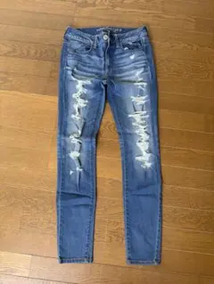 American Eagle JEGGING デニム ダメージ加工