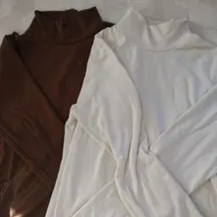 超極暖　ヒートテック　ウルトラウォーム 2色セット ブラウン ホワイト