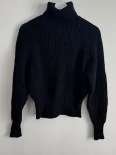 Uniqlo U ハイネック ブラック ニット ローゲージセーター XS