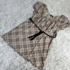 美品 バーバリーノバチェック フリル付きチュニック 38 M