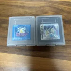 ゲームボーイソフト　ポケットモンスター銀　青　2点セット、ソフトケース付き！