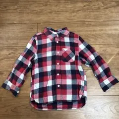 無印良品　フランネルチェックシャツ　110cm
