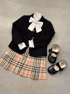 ⭐︎入学式・発表会　バーバリー　女の子120 フォーマル 美品 小学校 結婚式 発表会 フォーマル子供服 靴セット バーバリー