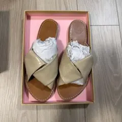 【1回使用】SeaRoomlynn ツイストフラットサンダル Lサイズ ベージュのサムネイル