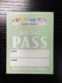 大橋彩香　ライブバックステージパス風ステッカー　OVERSTEP!!