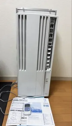【美品】コロナルームエアコン CW-1623R コロナ - コロナ窓用エアコン CW-1623R 2023年製 取付け枠・リモコン付