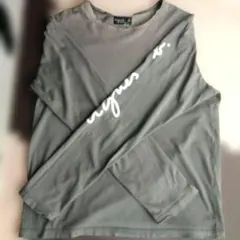 メンズagnès b. ロンT長袖カットソーL穴色あせ