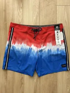✴︎新品・未使用✴︎ Hurley 水着 赤青グラデーション　34インチ（L）