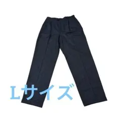 アメリカ ダークネイビー チェック柄　 L　スラックス パンツ　ズボン