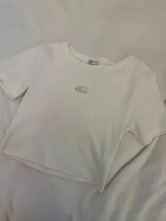 INGNI ホワイト クロップドTシャツ