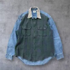 90's OLD GAP CRAZY PATTERN DENIM SHIRT古着
