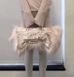 sculptor Fluffy Slouchy Satin Bag ファーバッグ - メルカリ