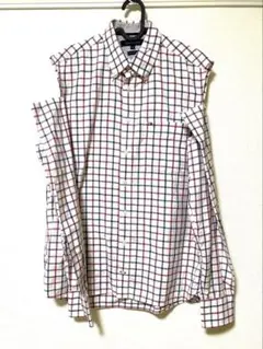 TOMMY HILFIGER 古着リメイク　チェック長袖シャツ　kastane