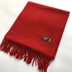 ★美品★DAKS カシミヤ100 マフラー ストール レッド 赤 無地
