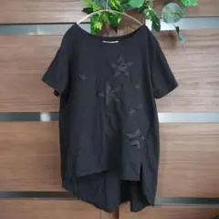 RADIATE星デザインTシャツ 黒 半袖スコットクラブ