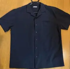 【新品】ZARA 半袖シャツ ネイビー XL 速乾 メッシュ通気