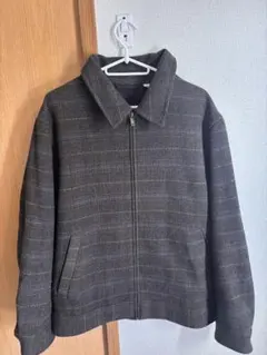 GU グレー系 チェック柄 ジャケット Lサイズ