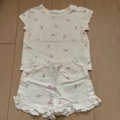 アイスクリーム柄 Tシャツとショートパンツ セット70-80cm