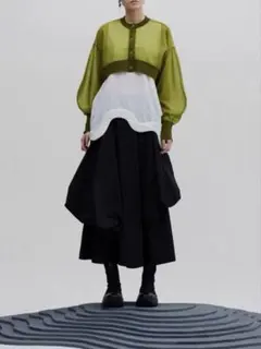 極美品/UN3D. SIDE GATHER BELTED OP ミックス 辻元舞 - メルカリ