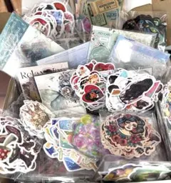 ミ*ト様 コラージュ素材　シール　まとめ売り　フレークシール　PETシール　30