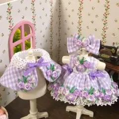 小薔薇いっぱい♪ケープ＆ワンピース♡女の子サイズ♡メルカリ便♪