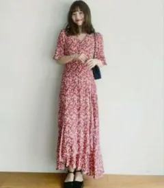 FRAY I.D ワンピース ロング レッド 赤 新年会 バレンタイン