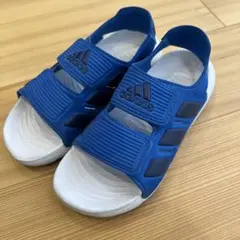 adidas 青 サンダル 20cm バックストラップ付き