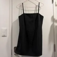 キャミワンピース ブラック ミニ丈