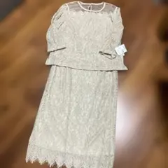 ベージュ レース セットアップ