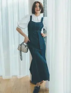 snidel コルセットマーメイドジャンスカ インディゴデニム