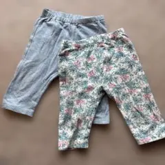 ユニクロUNIQLO無地 ベビーレギンス　デニムライク7分丈　5分丈　スパッツ