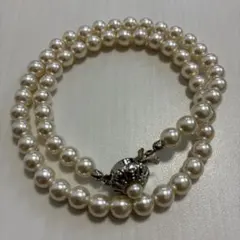 ビンテージ！真珠 ホワイト パール ネックレス 6〜7ミリ玉 42センチ