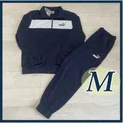 PUMA プーマ ジャージ 上下 セットアップ 紺×白 M 未使用