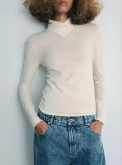 ZARA ハイネックストレッチヘムジャケット M - メルカリ