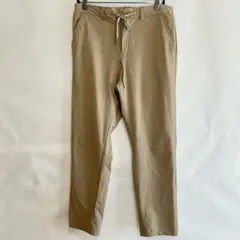 ストレッチ！軽量ナイロン イージーパンツ スラックス L ベージュ 撥水 シワ無