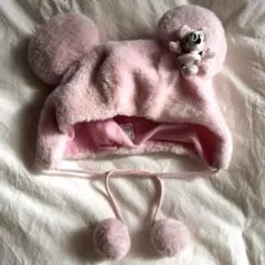 Disney ディズニー ファンキャップ ピンク ラメ 帽子 ミニー クリスマス