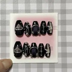 ネイルチップ現品 韓国 量産型ネイル 地雷系 地雷系ネイル y2k サブカル