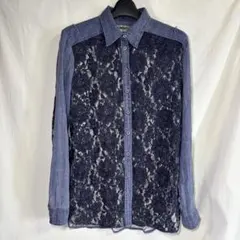 DIESEL レースシャツ Sサイズ 長袖シャツ 花柄 ブラウス ディーゼルのサムネイル
