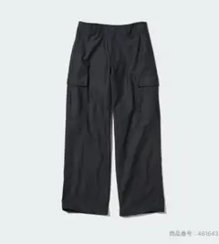 UNIQLO ワイドストレートカーゴパンツ M ダークグレー