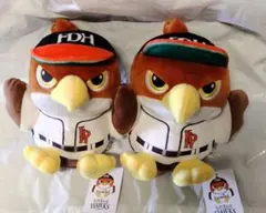 タカぬいぐるみ ダイエーホークスver.小 2個セット&ハーネス付き