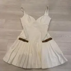 ZARA ザラ プリーツ キャミワンピース ホワイト ミニワンピース