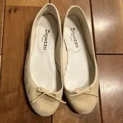 Repetto ベージュ スエード バレエシューズ