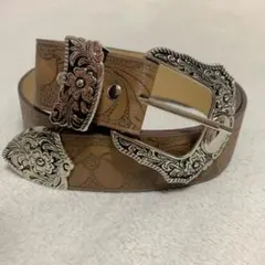 ヴィンテージウエスタンベルト 茶 ブリンブリン アメカジ 古着 グランジ Y2K