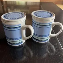 TOYOTAマグカップ 2個セット　茶漉しと蓋付き
