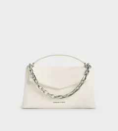 アンドロメダ チャンキーチェーントップハンドルバッグ クリーム