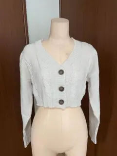 GRL ケーブルニット クロップドカーディガン