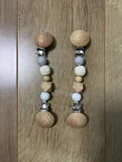 나무 실리콘 비드 젖꼭지 홀더