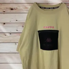 古着 Kappa カッパ Tシャツ アースカラー ポケット 隠しロゴ