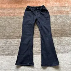GU フレアパンツ 140サイズ ブラック